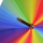 iX-brella überschlagfähiger Fiberglas Stockschirm mit Automatik - windproof - rainbow