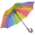 iX-brella überschlagfähiger Fiberglas Stockschirm mit Automatik - windproof - rainbow
