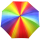 iX-brella überschlagfähiger Fiberglas Stockschirm mit Automatik - windproof - rainbow
