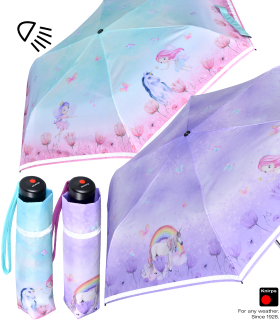 Knirps Kinder-Taschenschirm 4Kids reflective mit Reflexborte - Unicorn