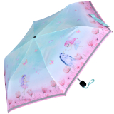 Knirps Kinder-Taschenschirm 4Kids reflective mit Reflexborte - Unicorn - türkis-rosa
