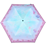 Knirps Kinder-Taschenschirm 4Kids reflective mit Reflexborte - Unicorn - türkis-rosa