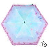 Knirps Kinder-Taschenschirm 4Kids reflective mit Reflexborte - Unicorn - türkis-rosa