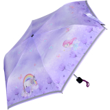 Knirps Kinder-Taschenschirm 4Kids reflective mit Reflexborte - Unicorn - lila