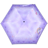 Knirps Kinder-Taschenschirm 4Kids reflective mit Reflexborte - Unicorn - lila