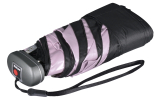 Knirps mini Taschenschirm Travel mit UV- und Hitze-Schutz - black - rose coating