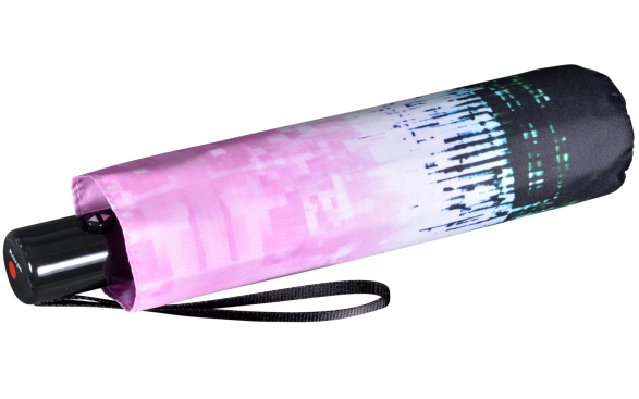 Knirps Taschenschirm Slim Duomatic Auf-Zu-Automatik Matrix - rose