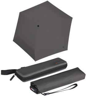 Knirps Taschenschirm US.050 Ultra Light Slim Manual im Etui - dark grey