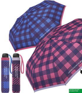 Benetton Taschenschirm Super Mini Checks