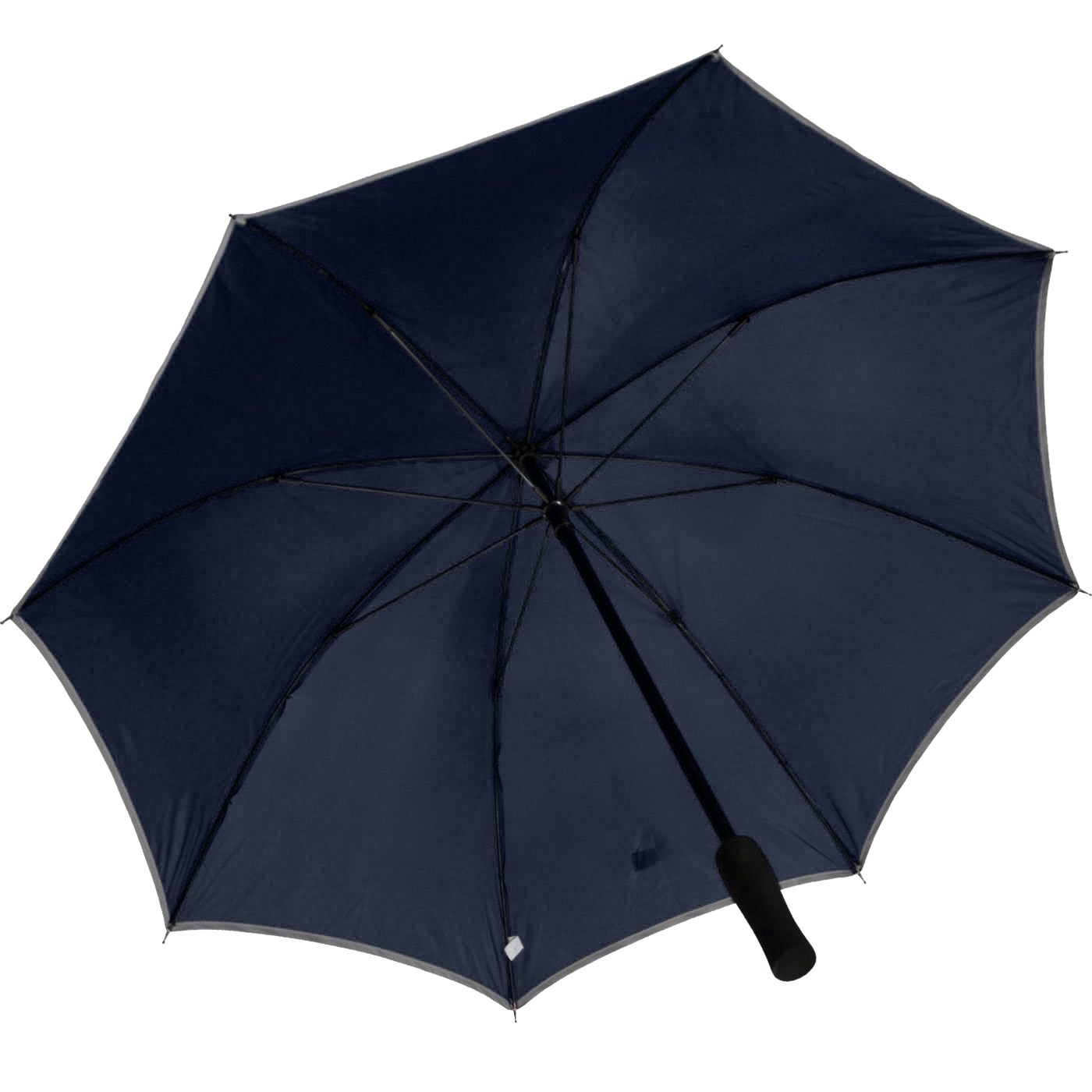 Falcone® Reflex Regenschirm Fiberglas mit reflektierendem Einfassband - navy