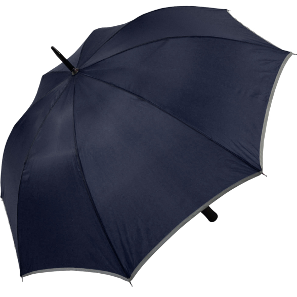 Falcone® Reflex Regenschirm Fiberglas mit reflektierendem Einfassband - navy