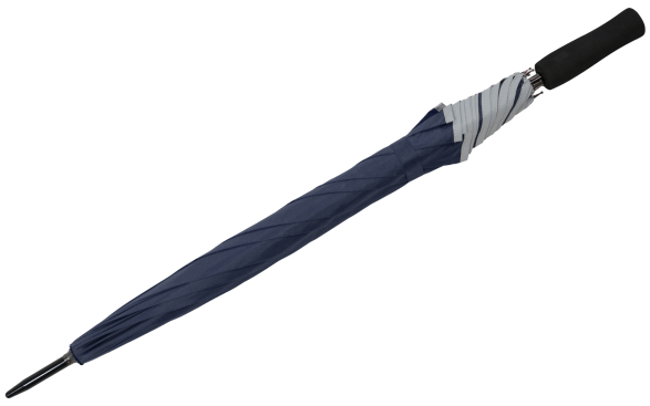 Falcone® Reflex Regenschirm Fiberglas mit reflektierendem Einfassband - navy