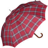 Knirps Herren Stockschirm Regenschirm Long AC - check red
