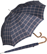 Knirps Herren Stockschirm Regenschirm Long AC - check navy