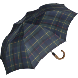 Knirps Herren Taschenschirm Topmatic SL Holz-Rundhakengriff - check hunter