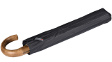 Knirps Herren Taschenschirm Topmatic SL Holz-Rundhakengriff - pinestripe black