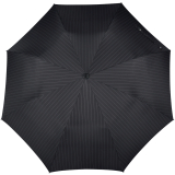 Knirps Herren Taschenschirm Topmatic SL Holz-Rundhakengriff - pinestripe black