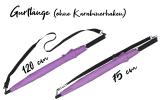 iX-brella Umhängeschirm Hands-Free - der Automatik-Regenschirm mit Gurt - lila