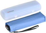 Knirps Taschenschirm US.050 Ultra Light Slim Manual mit UV- und Hitzeschutz im Etui - blau-schwarz