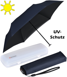 Knirps Taschenschirm US.050 Ultra Light Slim Manual mit UV- und Hitzeschutz im Etui - navy-schwarz
