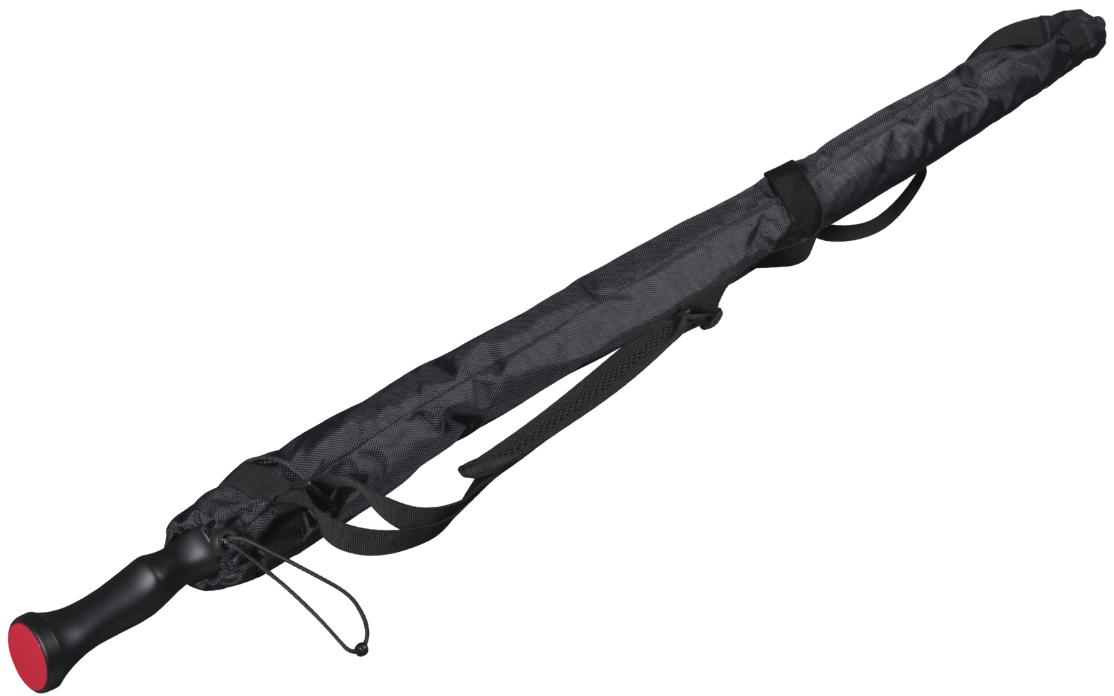 iX-brella 146 cm XXXL Fiber-Golfschirm Automatik doppeltes Dach mit Ventilationsbezug - schwarz-rot