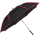 iX-brella 146 cm XXXL Fiber-Golfschirm Automatik doppeltes Dach mit Ventilationsbezug - schwarz-rot