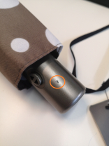 Knirps Taschenschirm Slim Duomatic Auf-Zu-Automatik Dots...