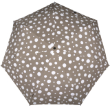 Knirps Taschenschirm Slim Duomatic Auf-Zu-Automatik Dots - taupe - 2.Wahl