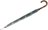 iX-brella Herren-Stockschirm High Quality mit Automatik und Echtholz-Rundhakengriff - check green