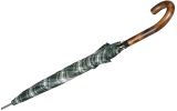 iX-brella Herren-Stockschirm High Quality mit Automatik und Echtholz-Rundhakengriff - check green