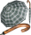 iX-brella Herren-Stockschirm High Quality mit Automatik und Echtholz-Rundhakengriff - check green