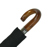 iX-brella mens class XXL mit Holzgriff - großer Herren Taschenschirm mit Auf-Zu-Automatik schwarz - 2. Wahl