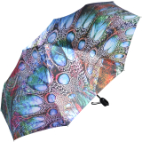 Doppler Damen Taschenschirm Satin mit Auf-Zu-Automatik Magic Fiber Pavone