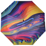 Doppler Damen Taschenschirm modern Art mit Auf-Zu-Automatik Magic Mini Flowing Colours