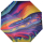 Doppler Damen Taschenschirm modern Art mit Auf-Zu-Automatik Magic Mini Flowing Colours