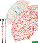 Benetton Stockschirm Long Automatik Aquarell Hearts