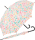 Benetton Stockschirm Long Automatik Aquarell Hearts - multicolor