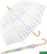 Benetton Kinder-Glockenschirm durchsichtig transparent -...