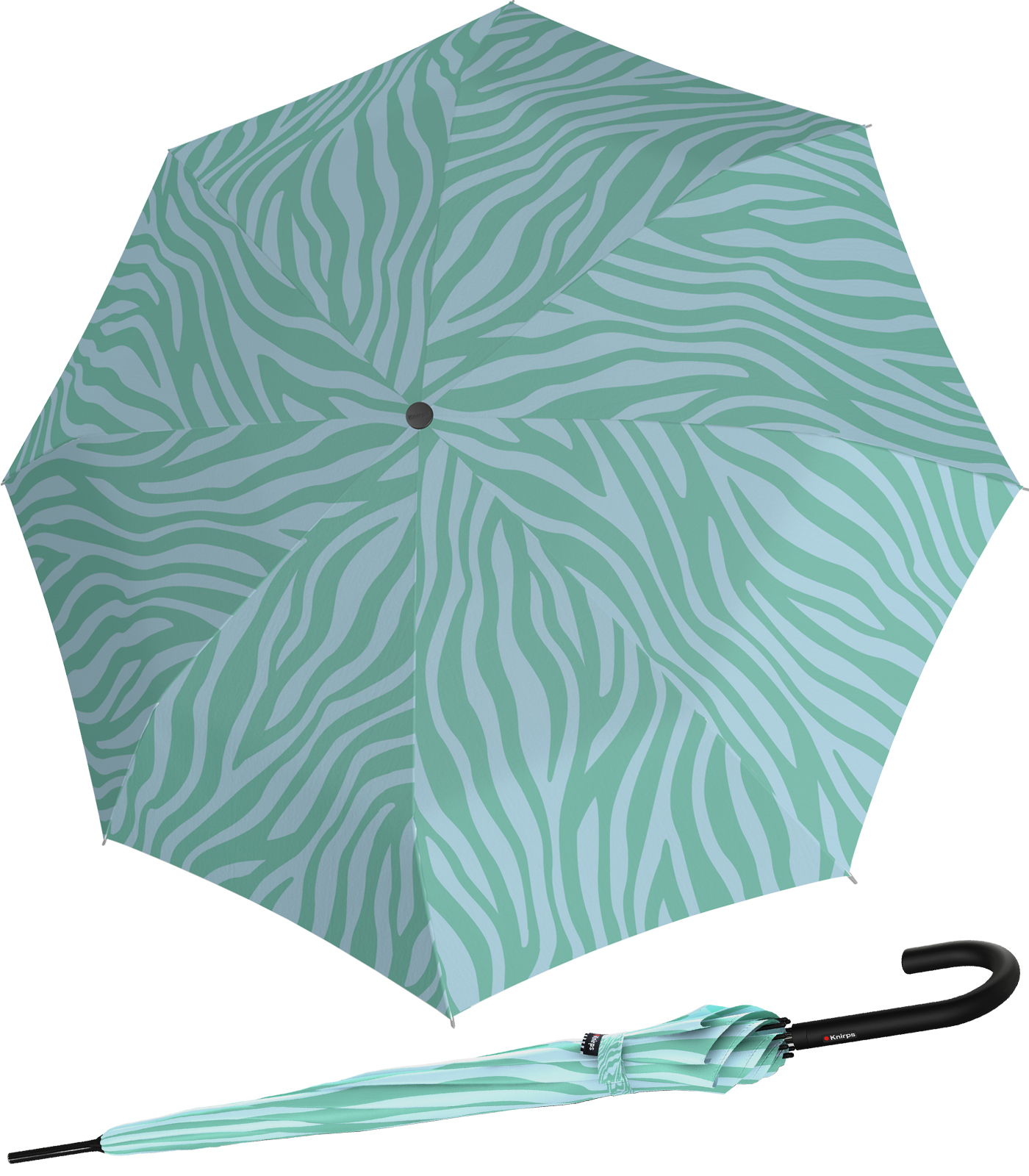 Knirps Damen Stockschirm A.760 Automatik Zebra - mint