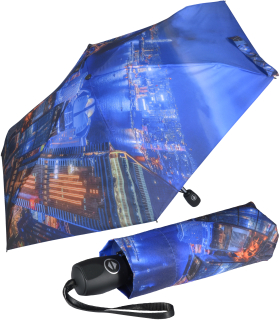 RS-Mini Auf-Zu-Automatikschirm mit Fotodruck - City