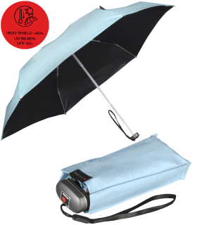 Knirps mini Taschenschirm Travel mit UV- und Hitze-Schutz - ice