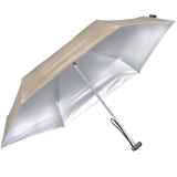 Knirps mini Taschenschirm Travel mit UV- und Hitze-Schutz - Silver Heatshield - beige