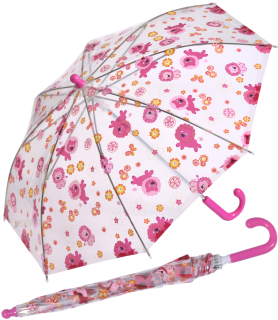 Kinder-Stockschirm Regenschirm transparent - Sky rosa - Löwe