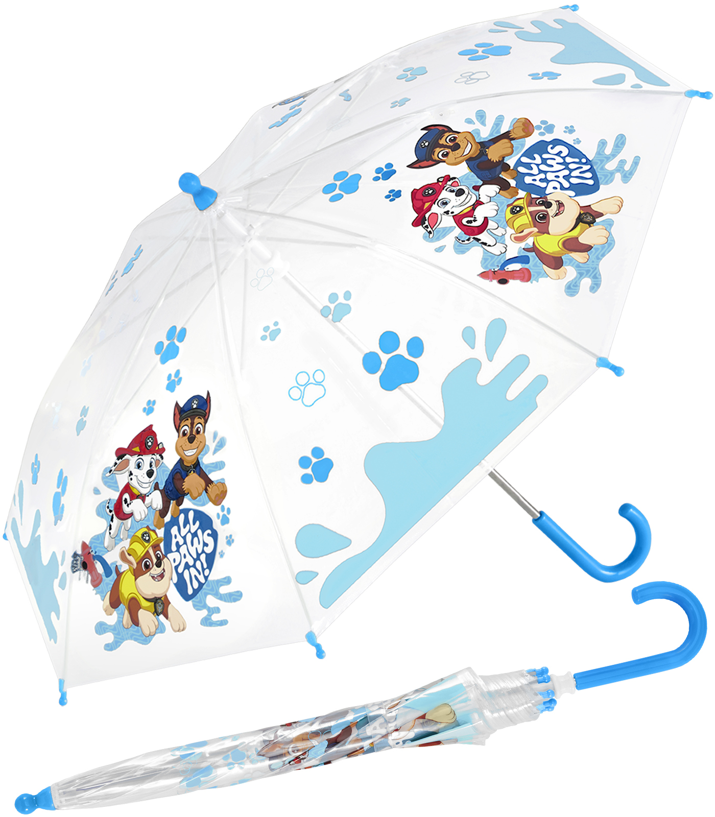 Kinder-Stockschirm transparent Paw Patrol - Splash