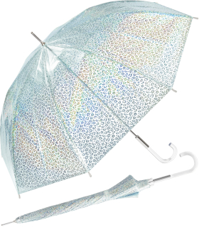 Regenschirm Leo Gitter transparent durchsichtig