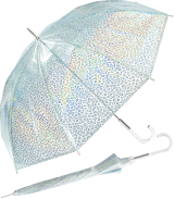 Regenschirm Leo Gitter transparent durchsichtig