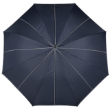 Damen-Stockschirm, Automatik, Uni mit Reflektor-Bordüre - blau