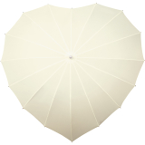 Regenschirm 16-teilig in Herzform - creme - 2. Wahl