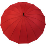 iX-brella long - hochwertiger Stockschirm 16-teilig mit Automatik sturmfest rot - 2. Wahl