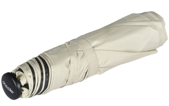 Doppler zero extrem leichter Mini Damen Taschenschirm UV-Schutz Ultra Sun - macadamia beige-black